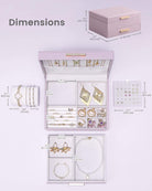 Elegant Large Capacity Jewelry Organizer Box with Multi-Layer Trays & Drawer