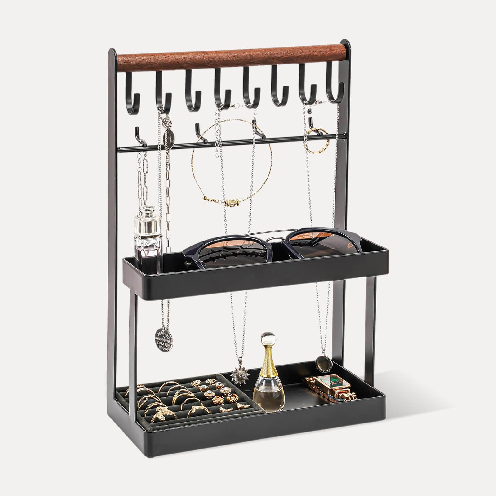 Jewelry Organizer Stand Holder with 12 Hooks