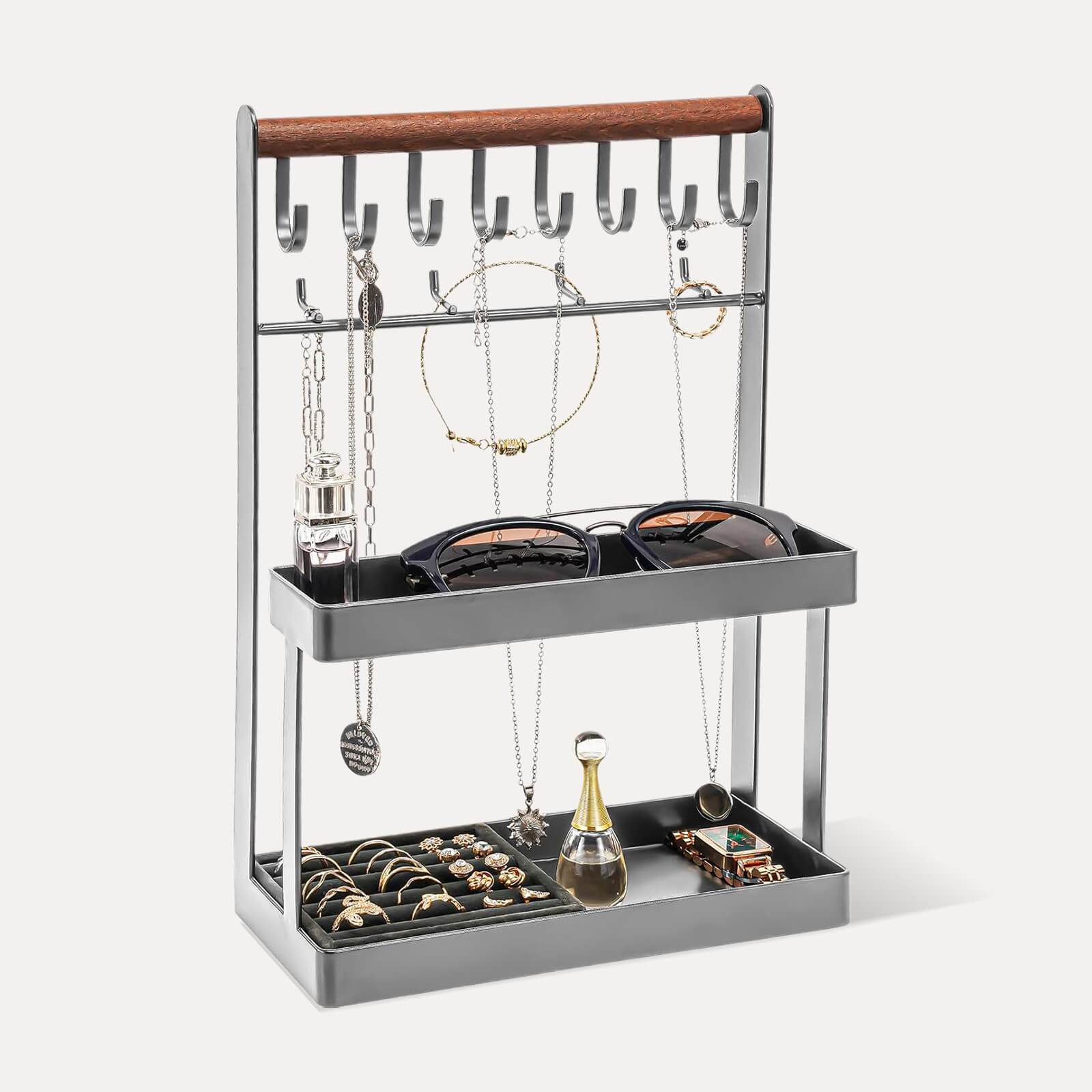 Jewelry Organizer Stand Holder with 12 Hooks