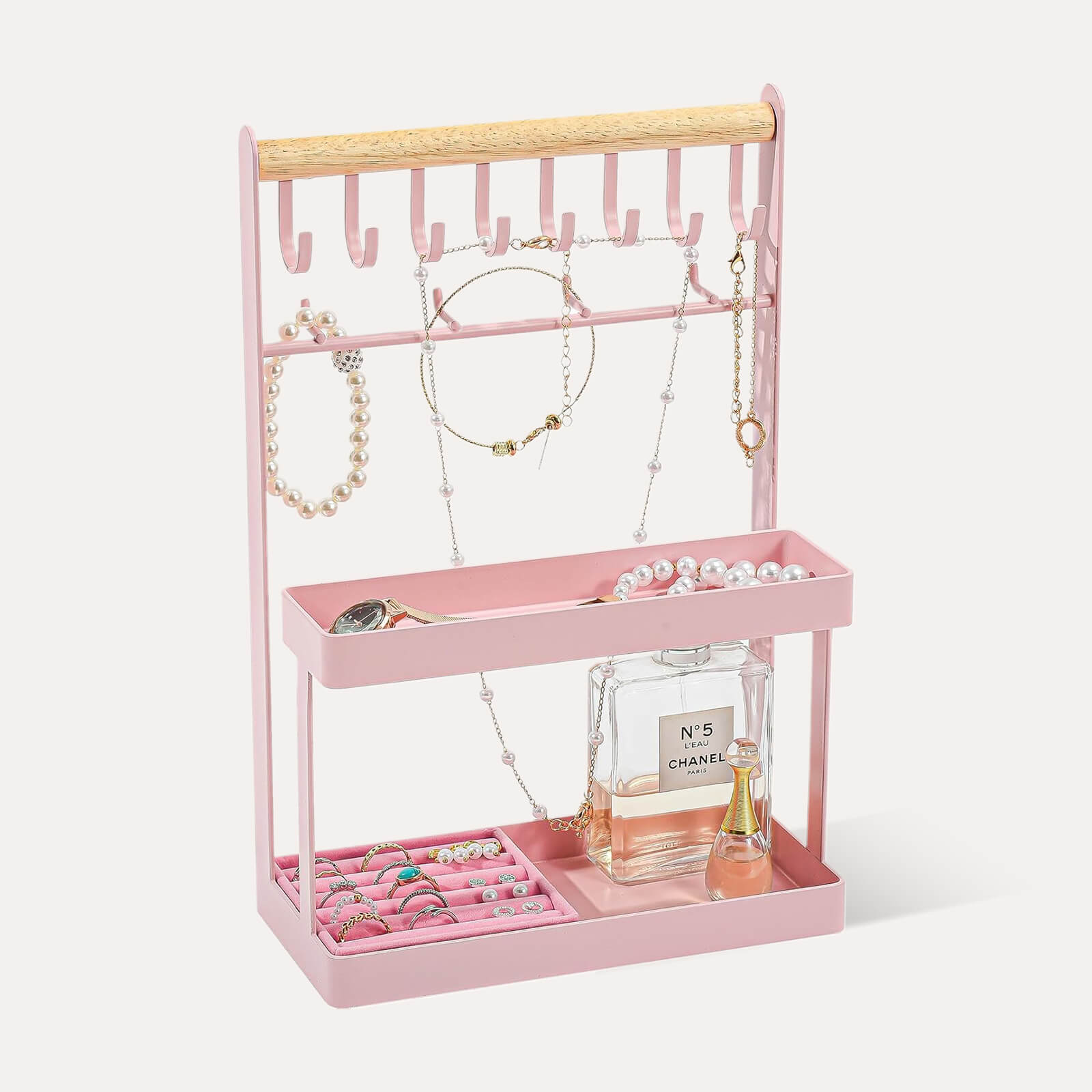 Jewelry Organizer Stand Holder with 12 Hooks