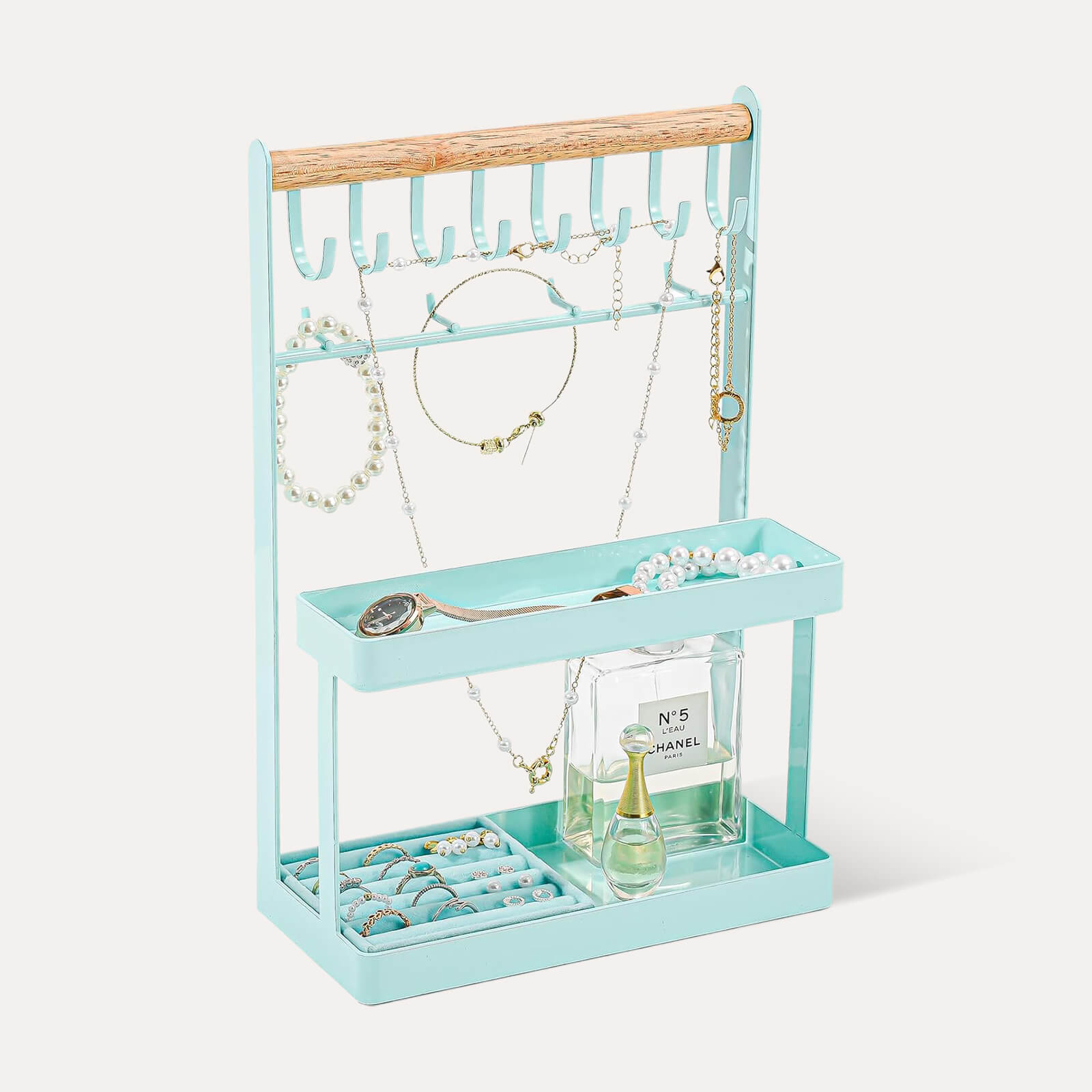 Jewelry Organizer Stand Holder with 12 Hooks