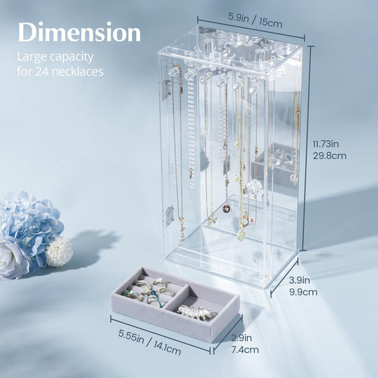 Acrylic Dust-proof Jewelry Storage Case