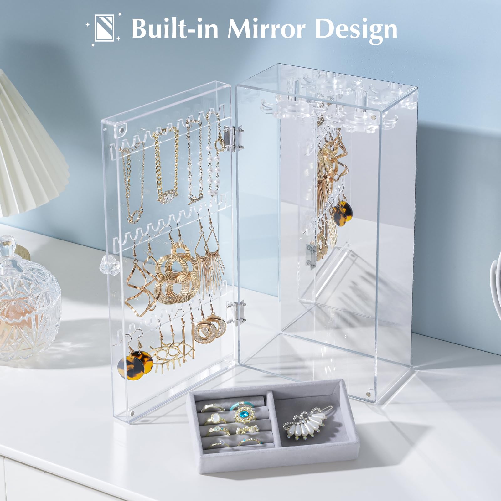 Acrylic Dust-proof Jewelry Storage Case