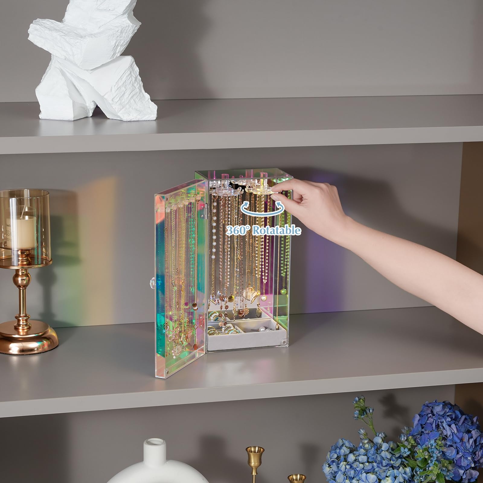 Acrylic Dust-proof Jewelry Storage Case