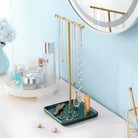 Necklace Display Stand with Ceramic Base Tray