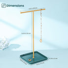 Necklace Display Stand with Ceramic Base Tray