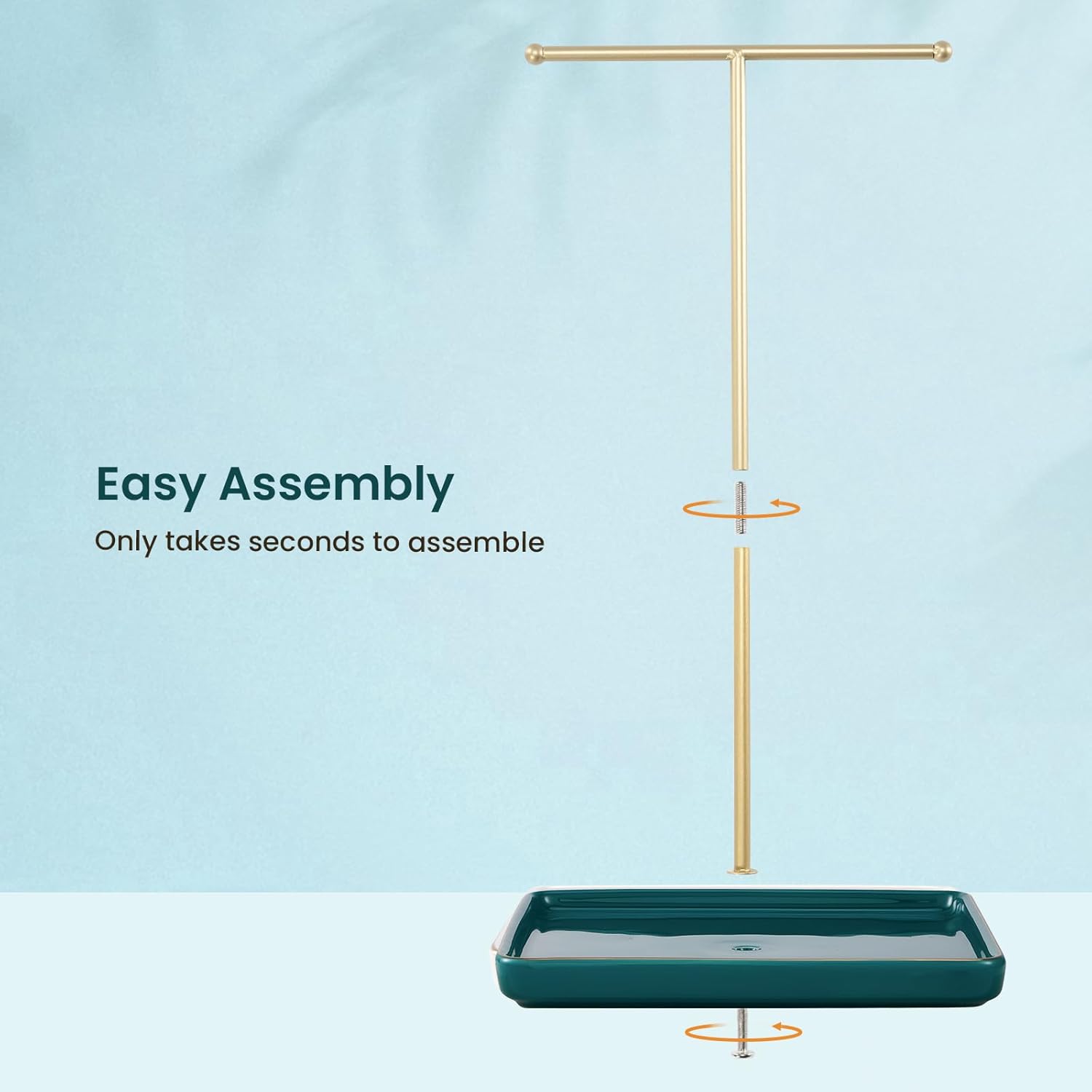 Necklace Display Stand with Ceramic Base Tray