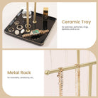 Necklace Display Stand with Ceramic Base Tray