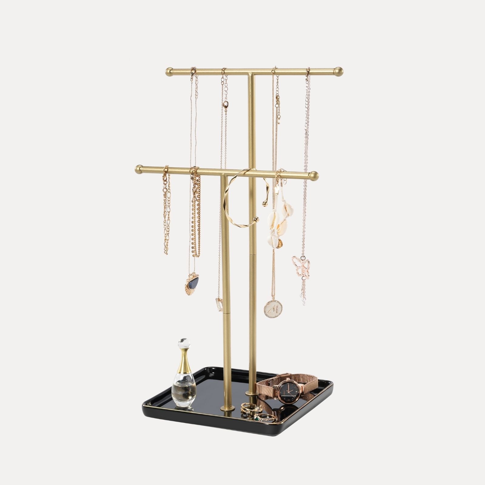Necklace Display Stand with Ceramic Base Tray