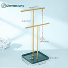 Necklace Display Stand with Ceramic Base Tray