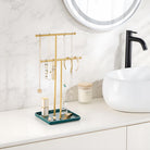 Necklace Display Stand with Ceramic Base Tray