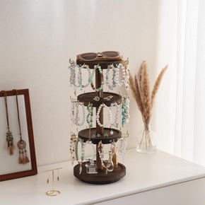 4 Tier Wooden Rotating Bracelet Display Stand