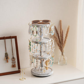 4 Tier Wooden Rotating Bracelet Display Stand