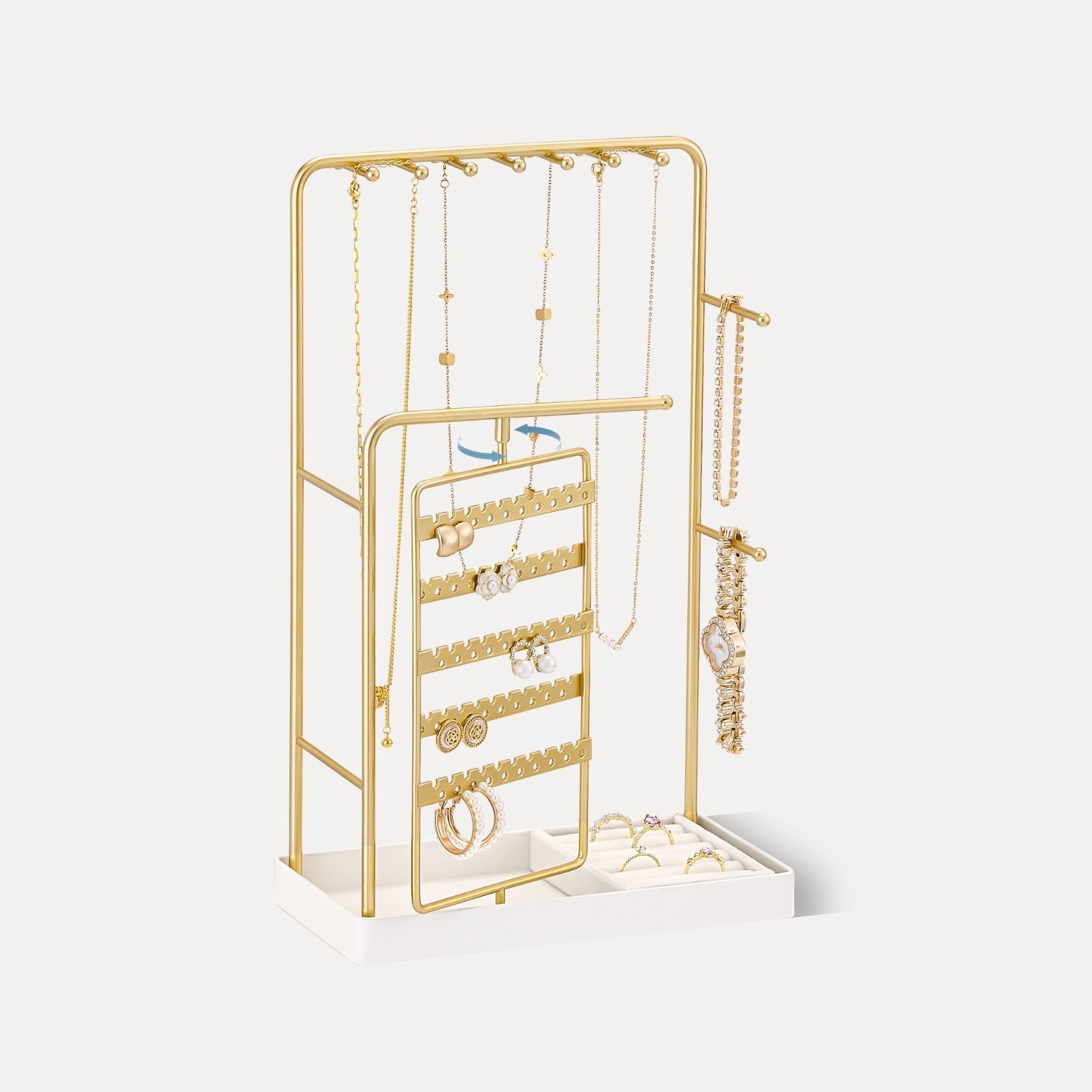 360° Rotating Jewelry Organizer Display Stand