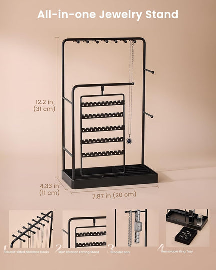360° Rotating Jewelry Organizer Display Stand