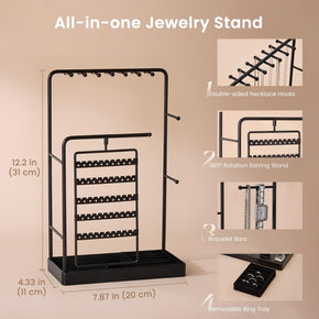 360° Rotating Jewelry Organizer Display Stand