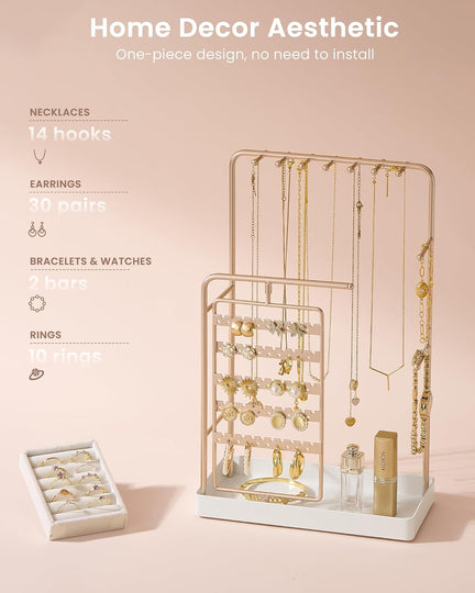 360° Rotating Jewelry Organizer Display Stand