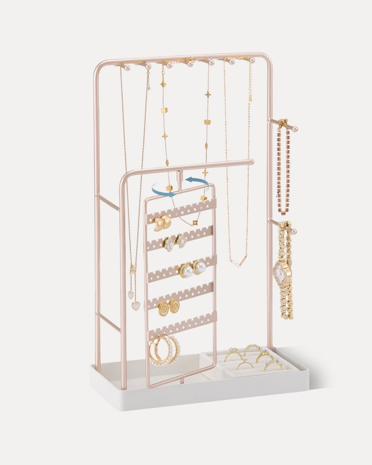 360° Rotating Jewelry Organizer Display Stand