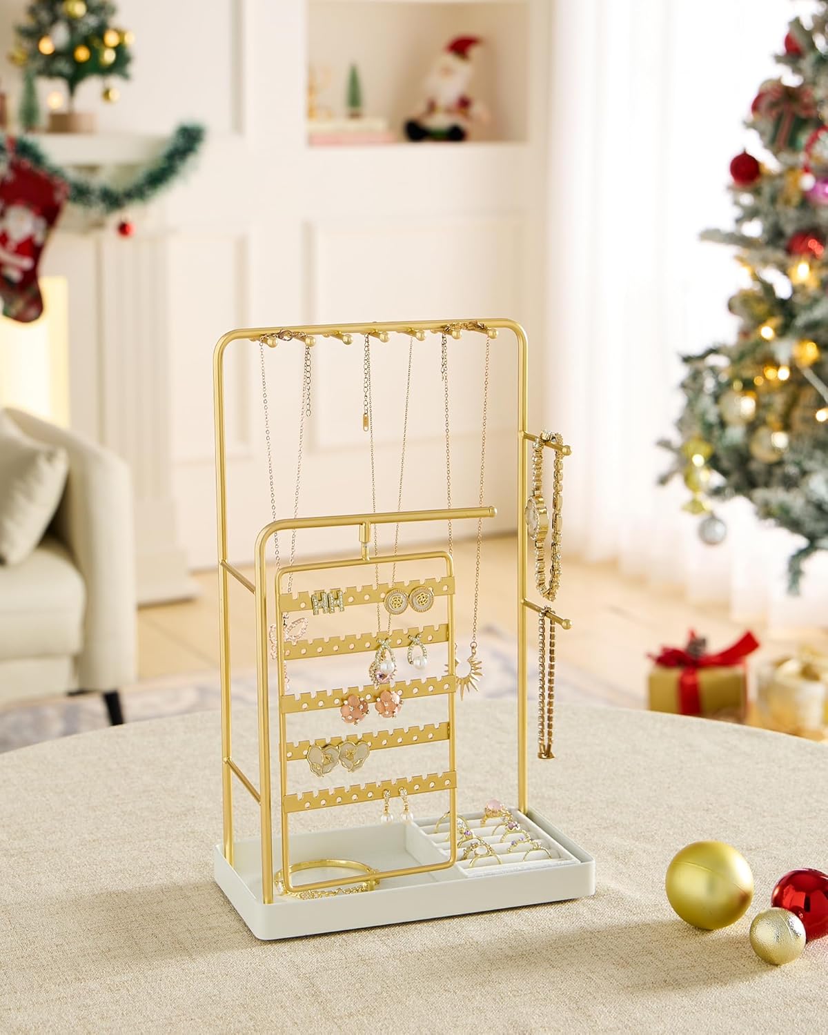 360° Rotating Jewelry Organizer Display Stand