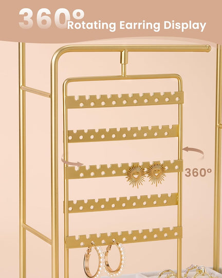 360° Rotating Jewelry Organizer Display Stand