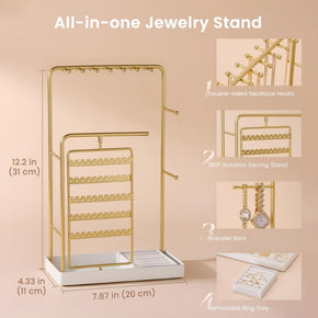 360° Rotating Jewelry Organizer Display Stand