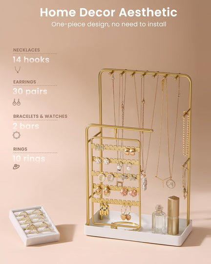 360° Rotating Jewelry Organizer Display Stand