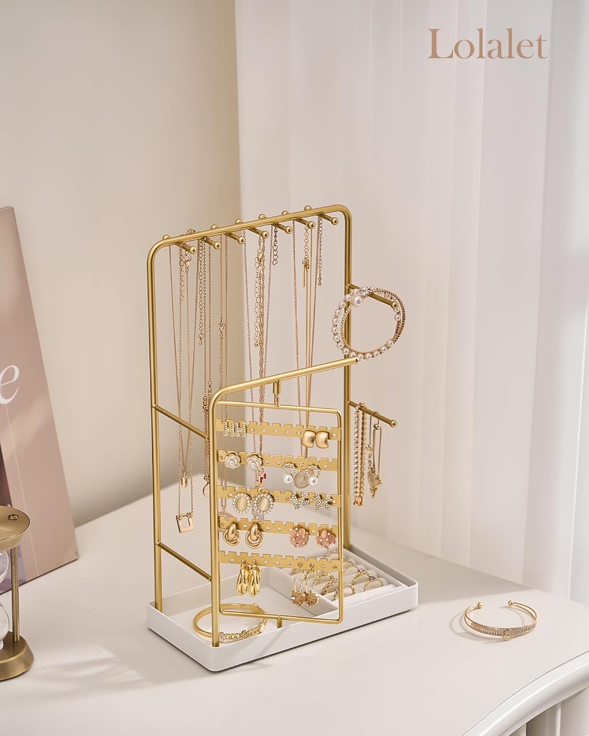 360° Rotating Jewelry Organizer Display Stand