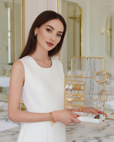 360° Rotating Jewelry Organizer Display Stand