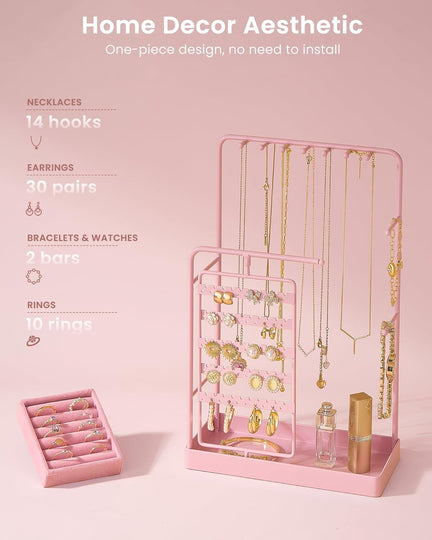 360° Rotating Jewelry Organizer Display Stand