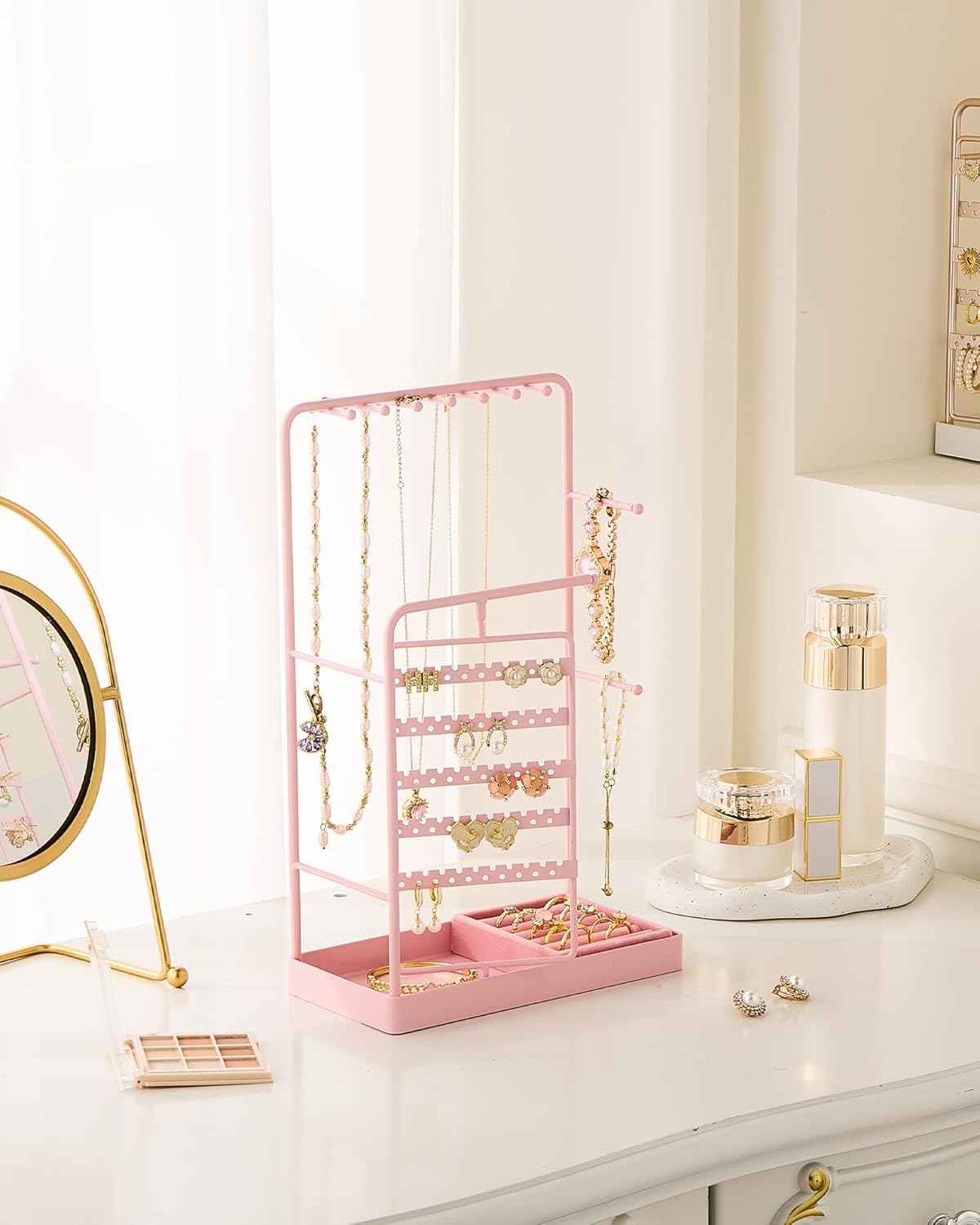360° Rotating Jewelry Organizer Display Stand