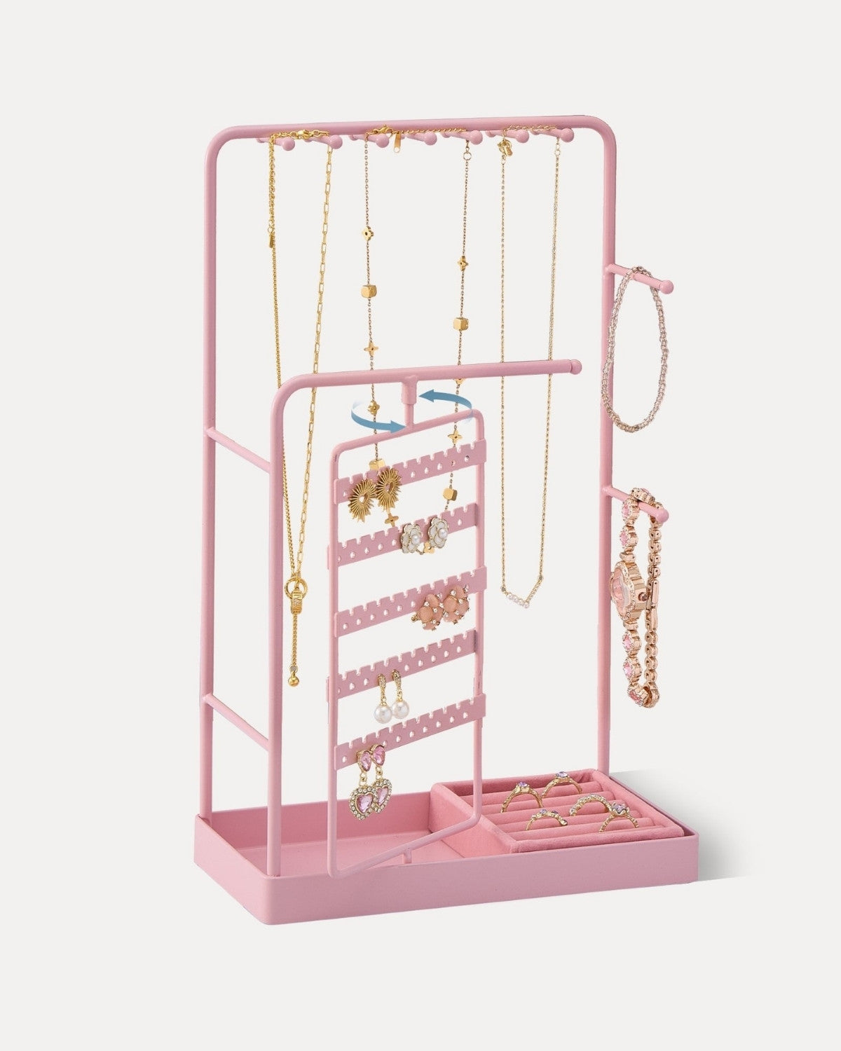 360° Rotating Jewelry Organizer Display Stand