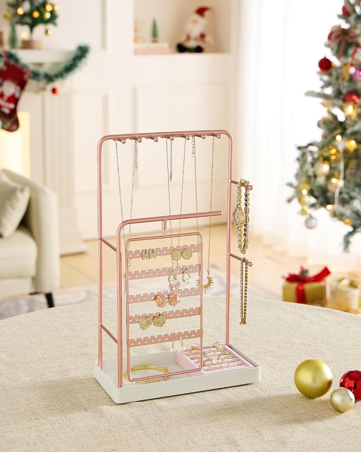 360° Rotating Jewelry Organizer Display Stand