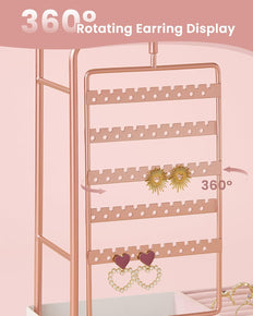 360° Rotating Jewelry Organizer Display Stand