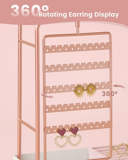 360° Rotating Jewelry Organizer Display Stand