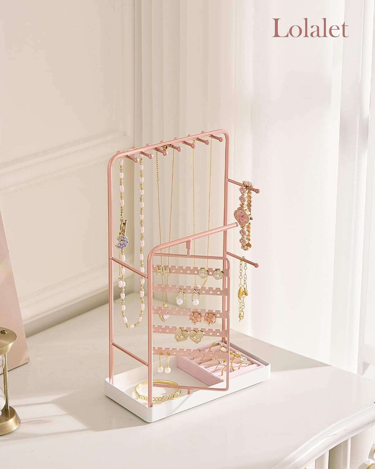 360° Rotating Jewelry Organizer Display Stand