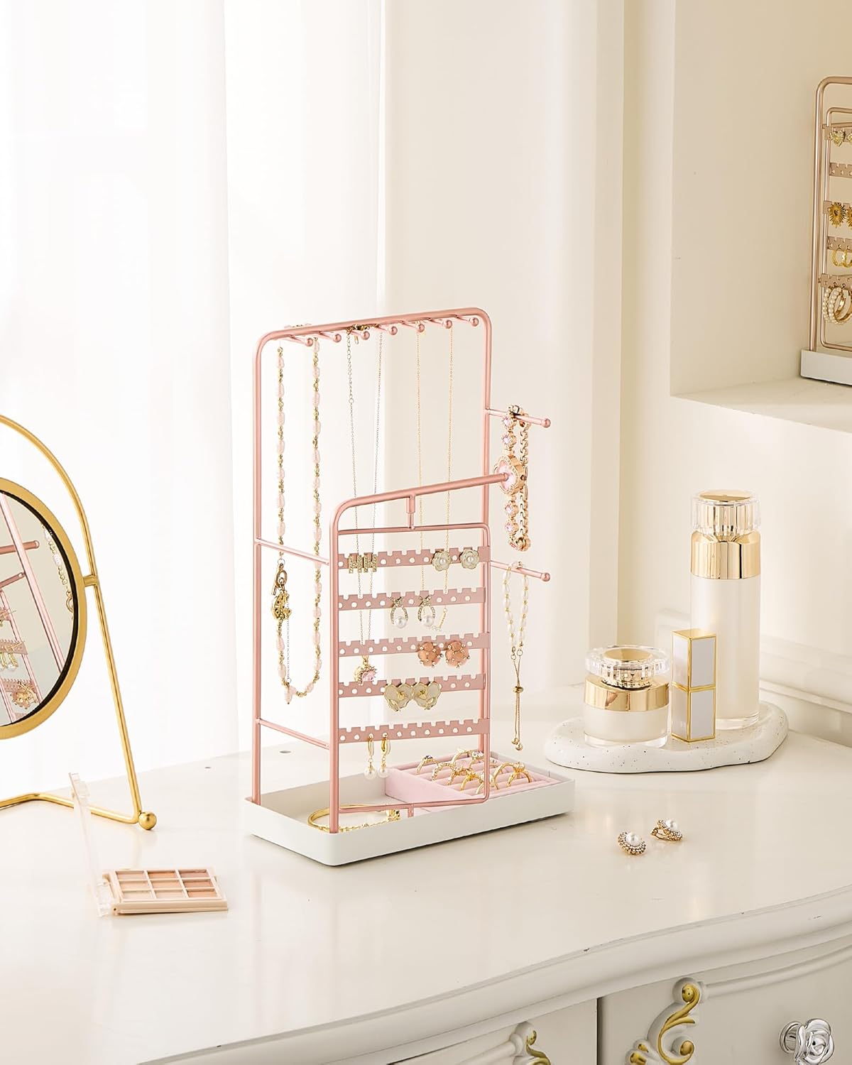 360° Rotating Jewelry Organizer Display Stand