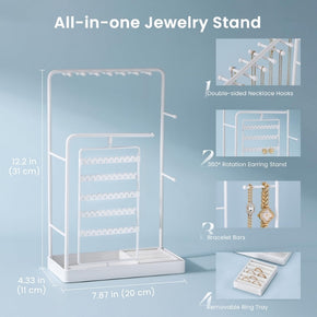 360° Rotating Jewelry Organizer Display Stand