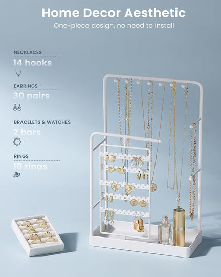 360° Rotating Jewelry Organizer Display Stand