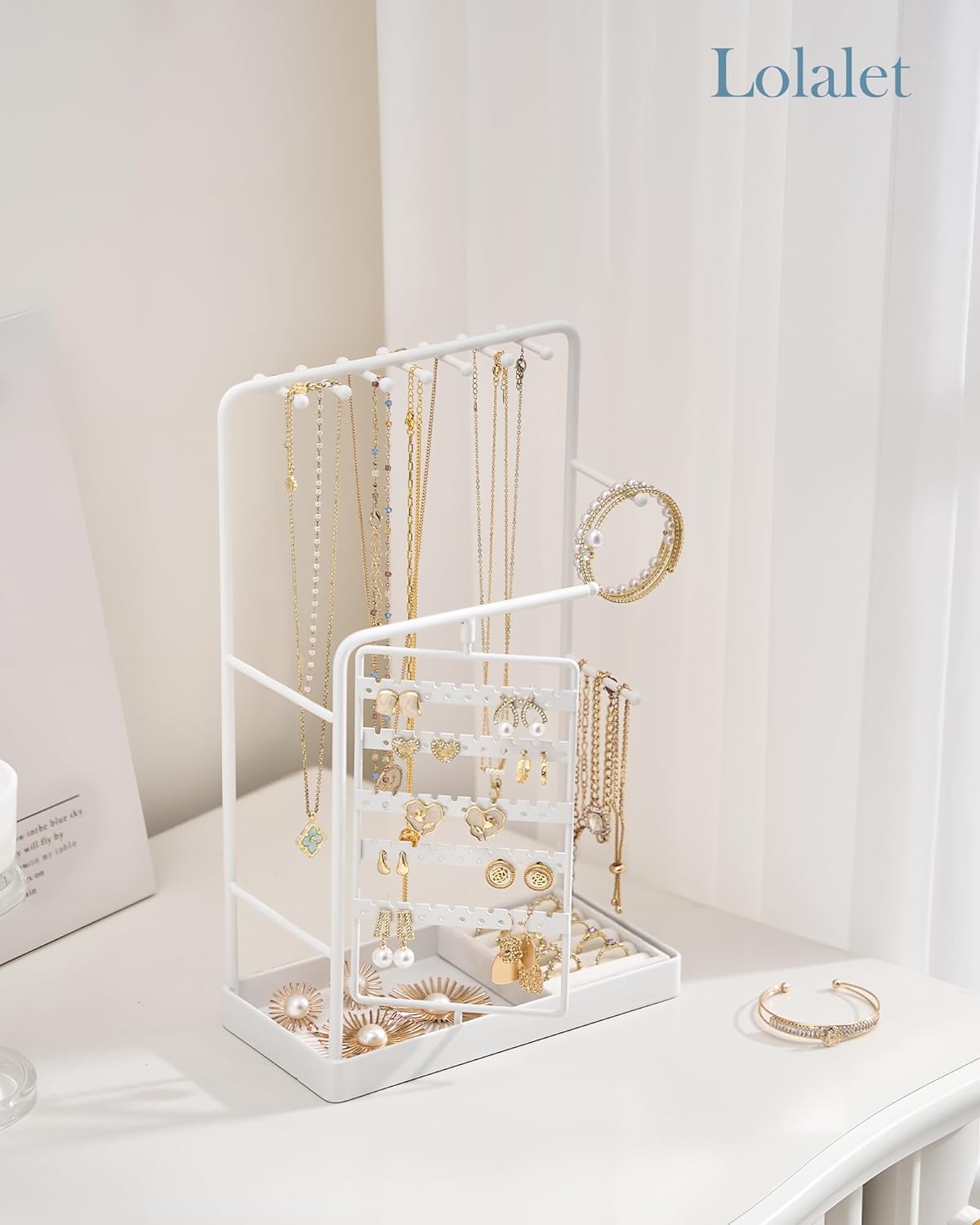 360° Rotating Jewelry Organizer Display Stand