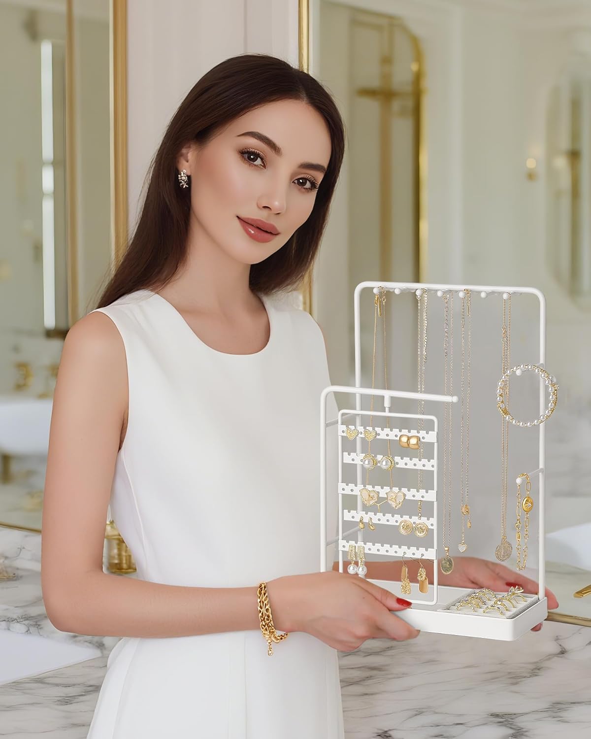 360° Rotating Jewelry Organizer Display Stand