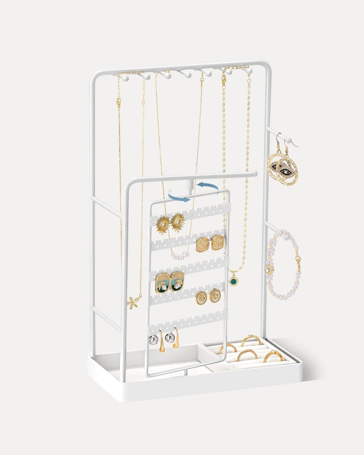 360° Rotating Jewelry Organizer Display Stand
