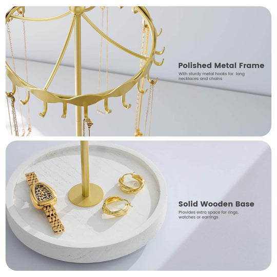 Rotating Necklace Holder Stand