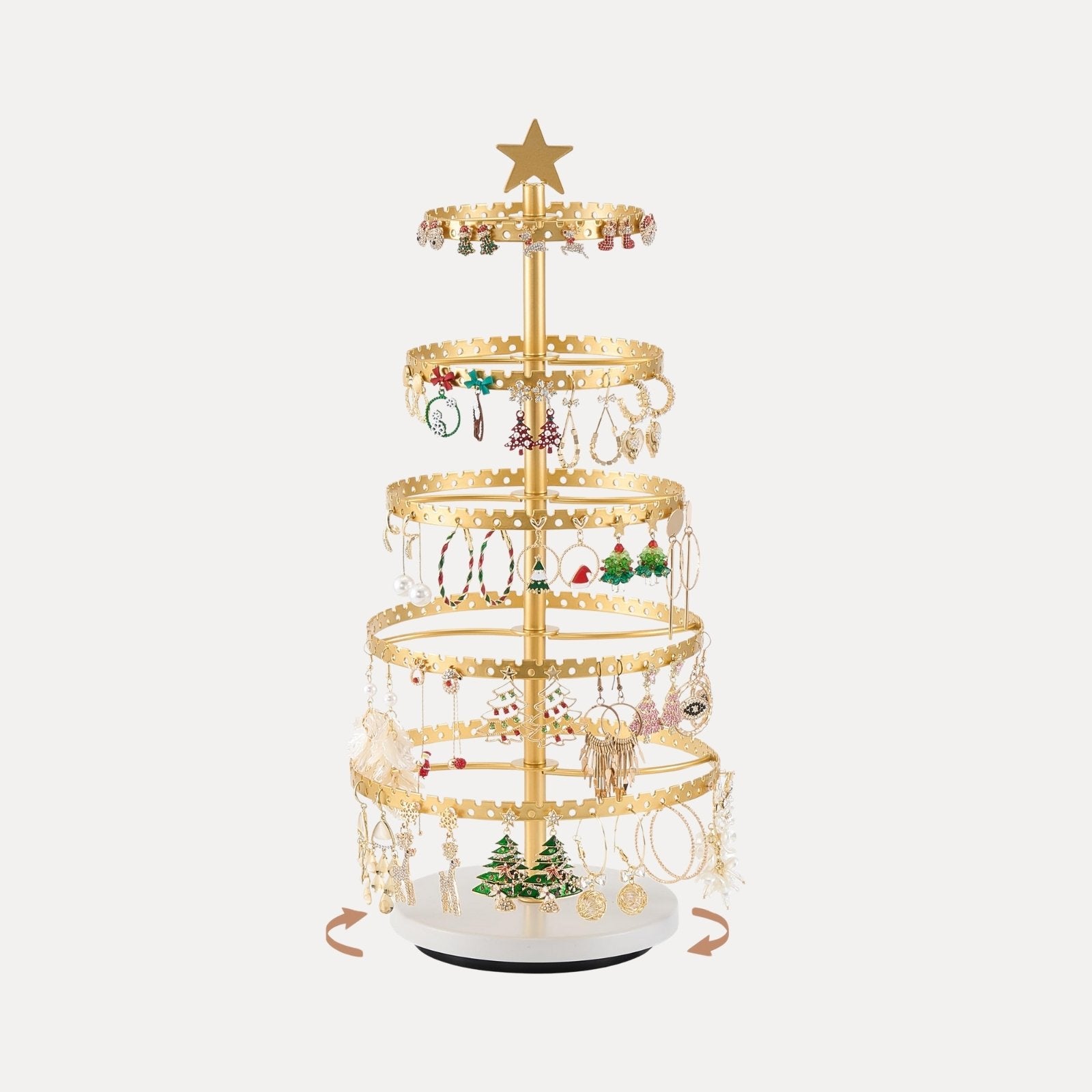 Christmas Tree-shaped Rotating Jewelry Display Stand