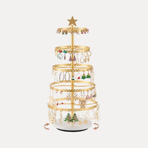 Christmas Tree-shaped Rotating Jewelry Display Stand
