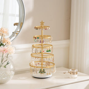 Christmas Tree-shaped Rotating Jewelry Display Stand