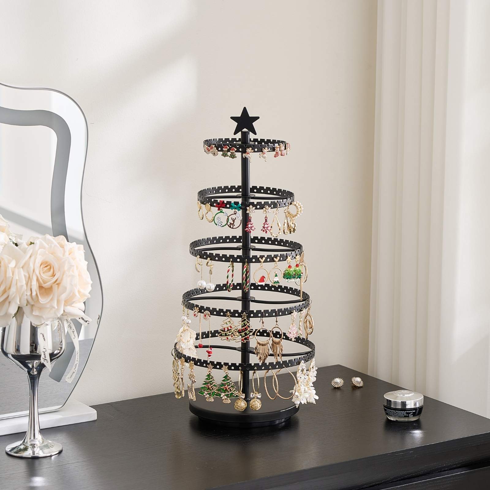 Tree-shaped Rotating Jewelry Display Stand