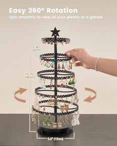 Christmas Tree-shaped Rotating Jewelry Display Stand