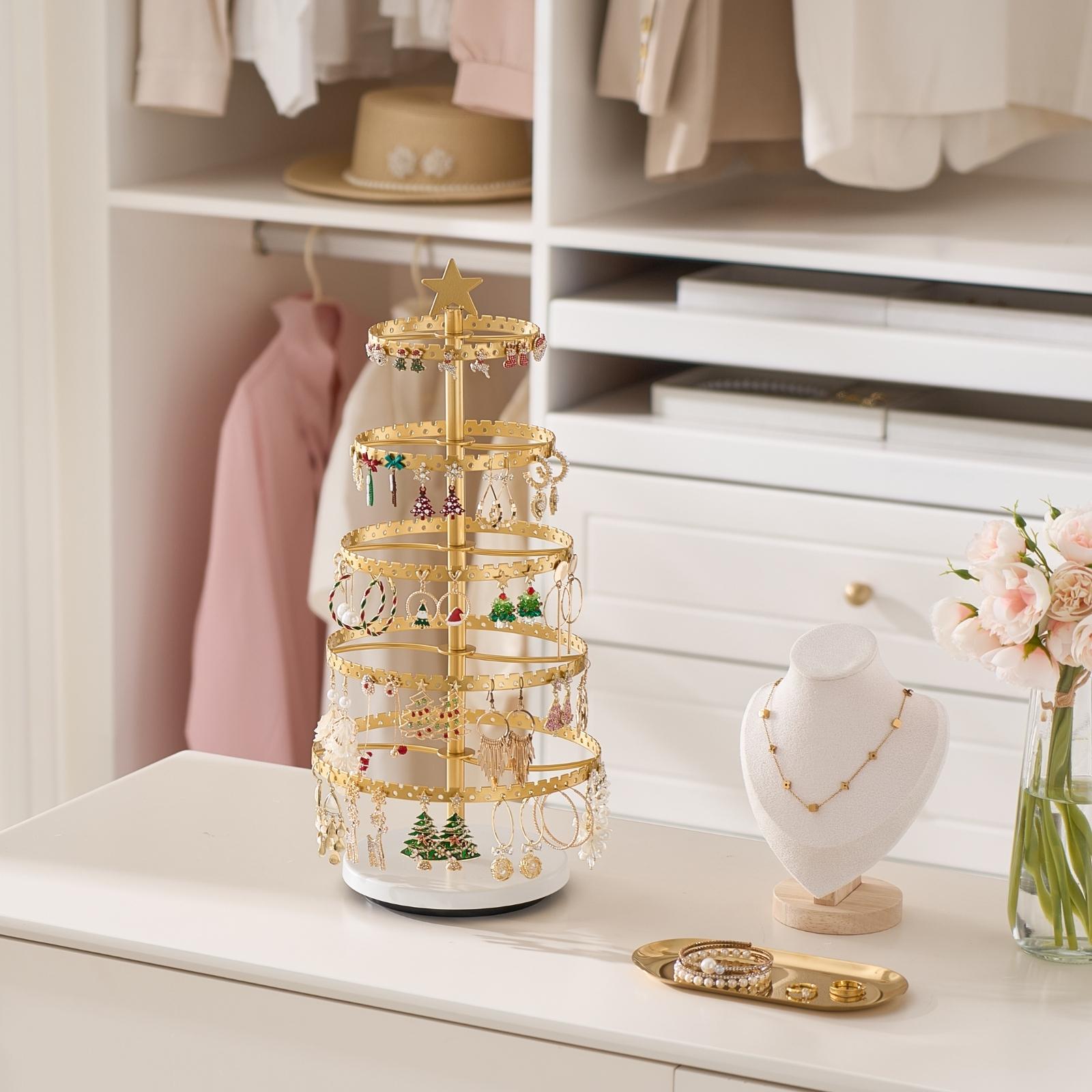 Tree-shaped Rotating Jewelry Display Stand