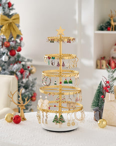Christmas Tree-shaped Rotating Jewelry Display Stand