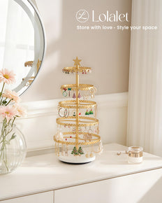 Christmas Tree-shaped Rotating Jewelry Display Stand